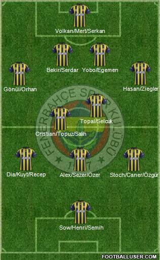 Fenerbahçe SK Formation 2012