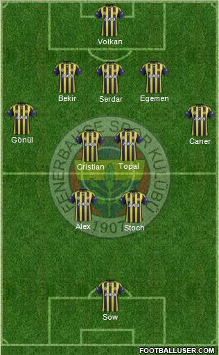 Fenerbahçe SK Formation 2012