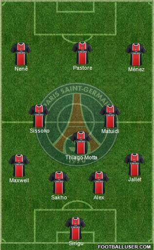 Paris Saint-Germain Formation 2012