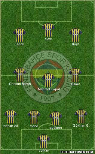 Fenerbahçe SK Formation 2012