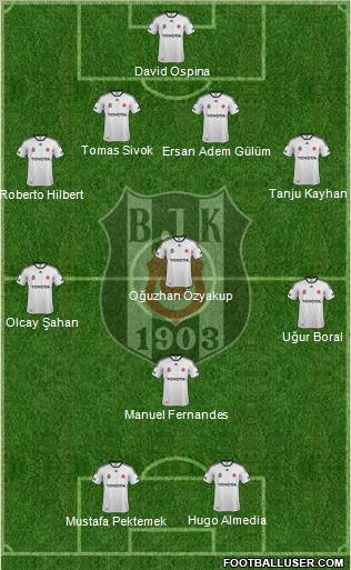 Besiktas JK Formation 2012