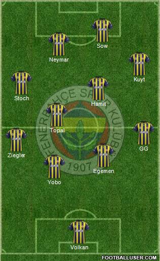 Fenerbahçe SK Formation 2012