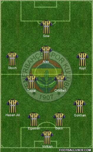 Fenerbahçe SK Formation 2012