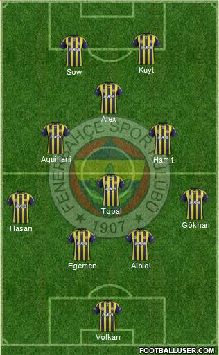 Fenerbahçe SK Formation 2012