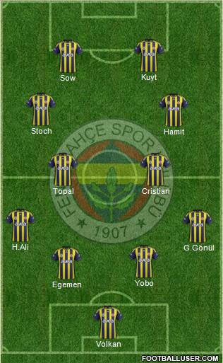 Fenerbahçe SK Formation 2012