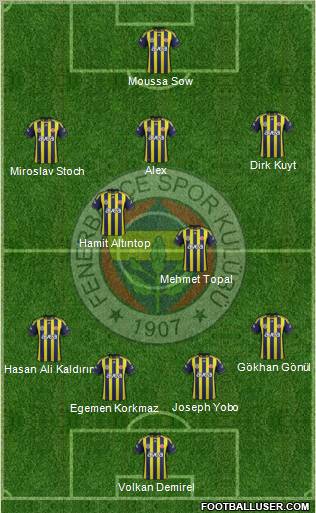Fenerbahçe SK Formation 2012