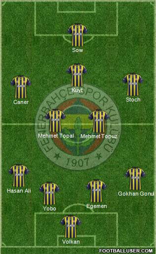 Fenerbahçe SK Formation 2012