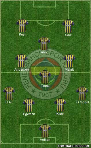 Fenerbahçe SK Formation 2012