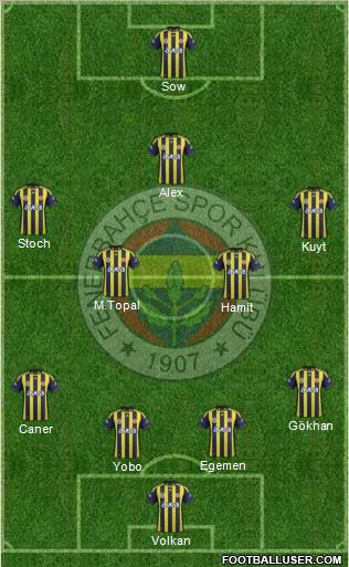 Fenerbahçe SK Formation 2012