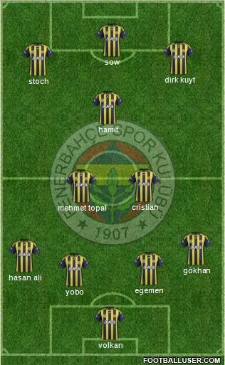 Fenerbahçe SK Formation 2012