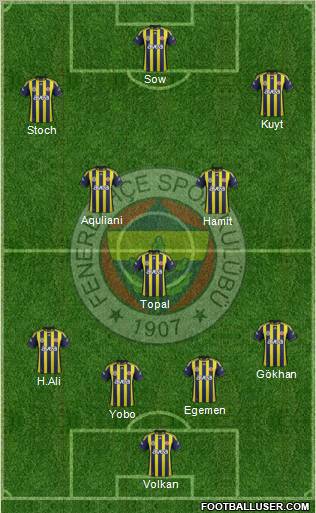 Fenerbahçe SK Formation 2012