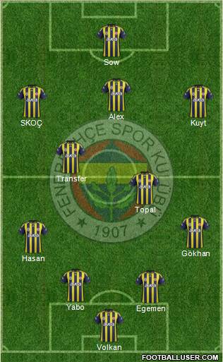 Fenerbahçe SK Formation 2012