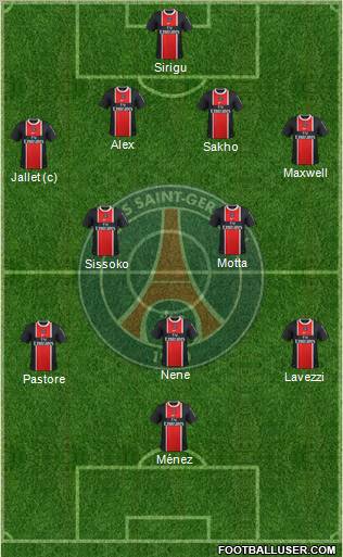 Paris Saint-Germain Formation 2012