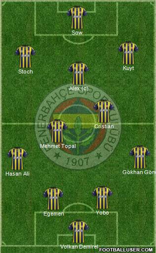 Fenerbahçe SK Formation 2012