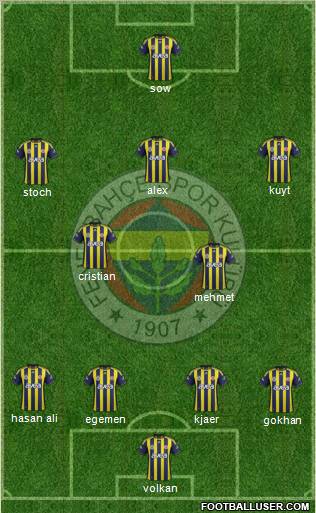 Fenerbahçe SK Formation 2012