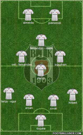Besiktas JK Formation 2012