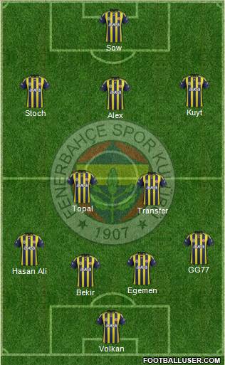 Fenerbahçe SK Formation 2012