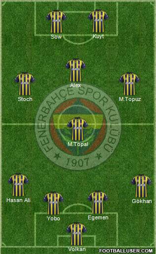 Fenerbahçe SK Formation 2012