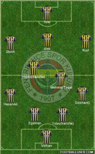 Fenerbahçe SK Formation 2012