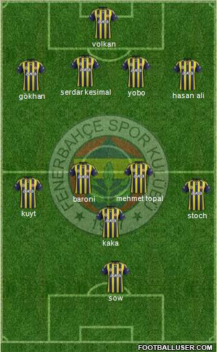 Fenerbahçe SK Formation 2012