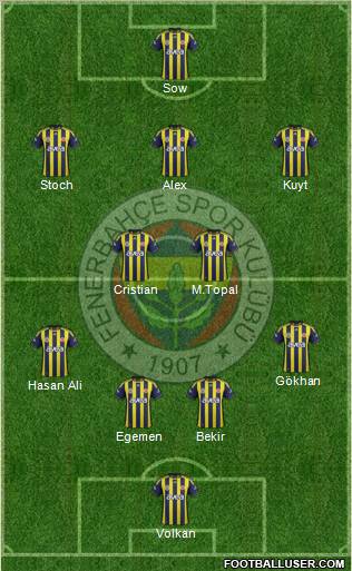 Fenerbahçe SK Formation 2012