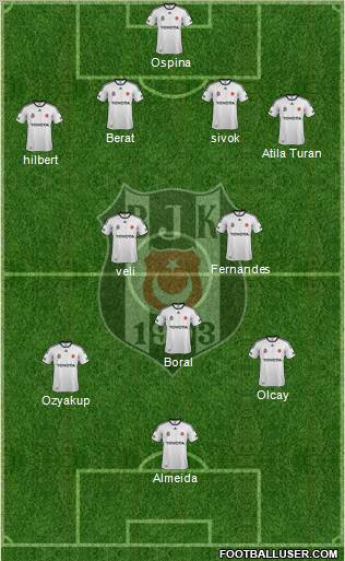 Besiktas JK Formation 2012