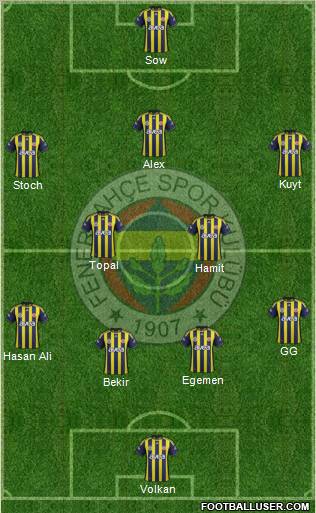 Fenerbahçe SK Formation 2012