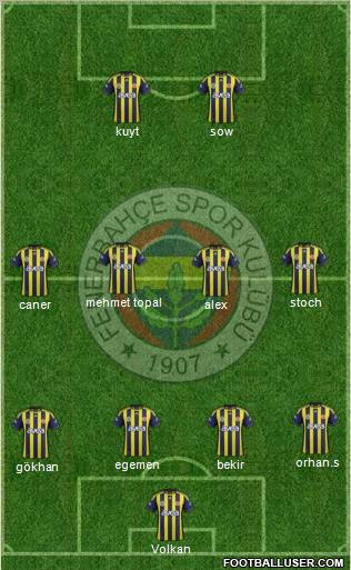 Fenerbahçe SK Formation 2012