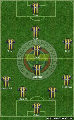 Fenerbahçe SK Formation 2012