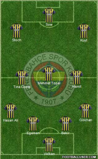 Fenerbahçe SK Formation 2012