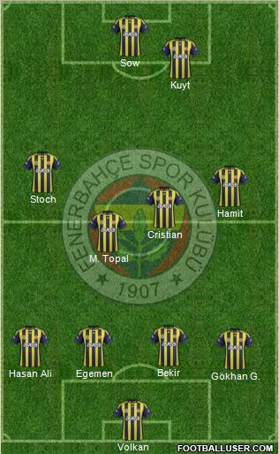 Fenerbahçe SK Formation 2012