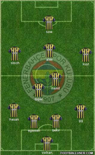 Fenerbahçe SK Formation 2012