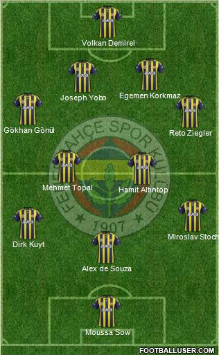 Fenerbahçe SK Formation 2012