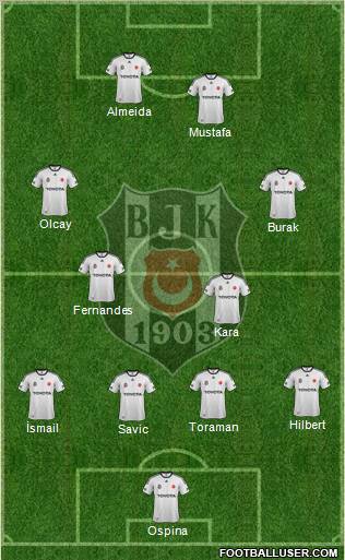 Besiktas JK Formation 2012