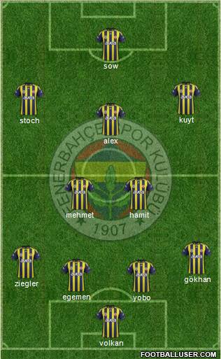 Fenerbahçe SK Formation 2012