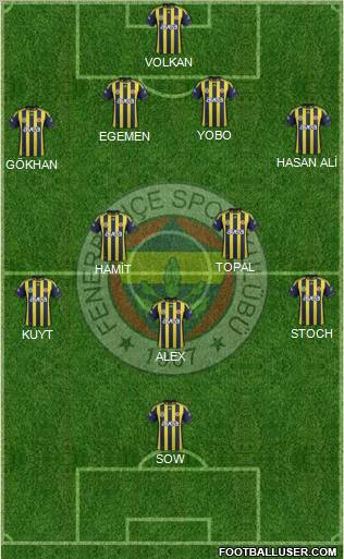 Fenerbahçe SK Formation 2012