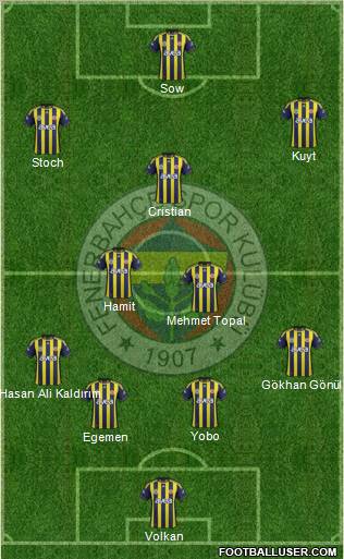 Fenerbahçe SK Formation 2012