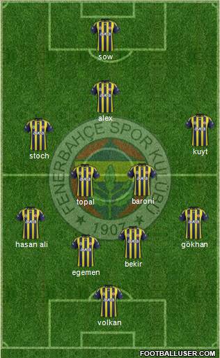 Fenerbahçe SK Formation 2012