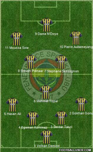 Fenerbahçe SK Formation 2012