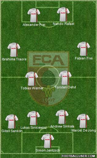 FC Augsburg Formation 2012
