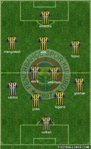 Fenerbahçe SK Formation 2012