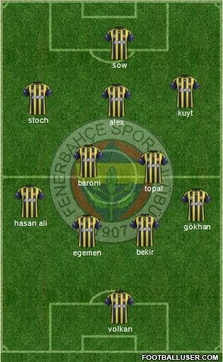 Fenerbahçe SK Formation 2012