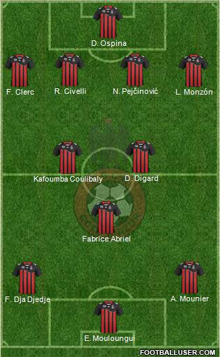 OGC Nice Côte d'Azur Formation 2012