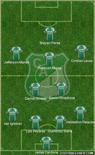 AC Deportivo Cali 4-4-1-1 football formation