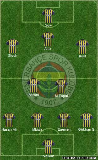 Fenerbahçe SK Formation 2012
