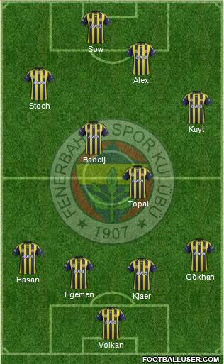 Fenerbahçe SK Formation 2012