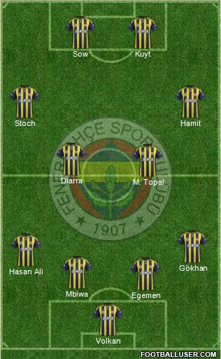 Fenerbahçe SK Formation 2012