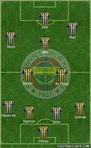 Fenerbahçe SK Formation 2012