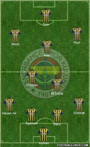 Fenerbahçe SK Formation 2012