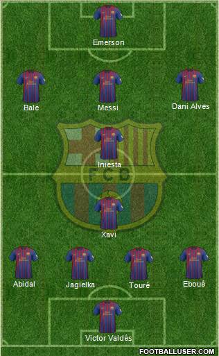 F.C. Barcelona Formation 2012